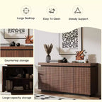 GDFStudio Orin 58.3 Credenza Moderna Testurizzata a Buffet con 4 Ante e 2 Ripiani