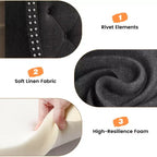 Struttura letto, letto a piattaforma con testiera alettata rivestita in velluto - Supporto a doghe in legno, nessun box spring necessario, facile montaggio