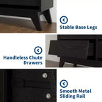 Commode Vintage, Commode à 6 Tiroirs avec Design Biseauté, Meuble TV pour Chambre, Salon, Entrée et Placard