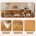 COZONY Libreria a 10 cubi e 3 livelli con 5 gambe in ferro, Scaffale aperto in legno autoportante per casa, ufficio, soggiorno, camera da letto