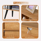 COZONY Libreria a 10 cubi e 3 livelli con 5 gambe in ferro, Scaffale aperto in legno autoportante per casa, ufficio, soggiorno, camera da letto
