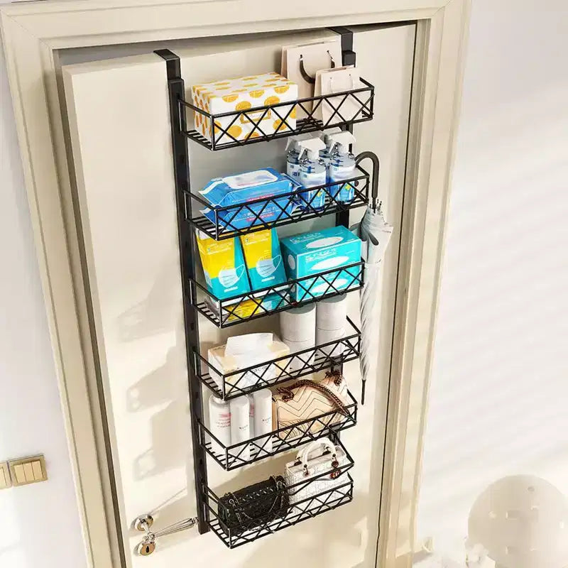 Dispensa a 6 ripiani da appendere alla porta, organizer da dispensa da appendere alla porta, scaffale da appendere per armadietto, ripiani organizer per spezie di grande capacità per la cucina
