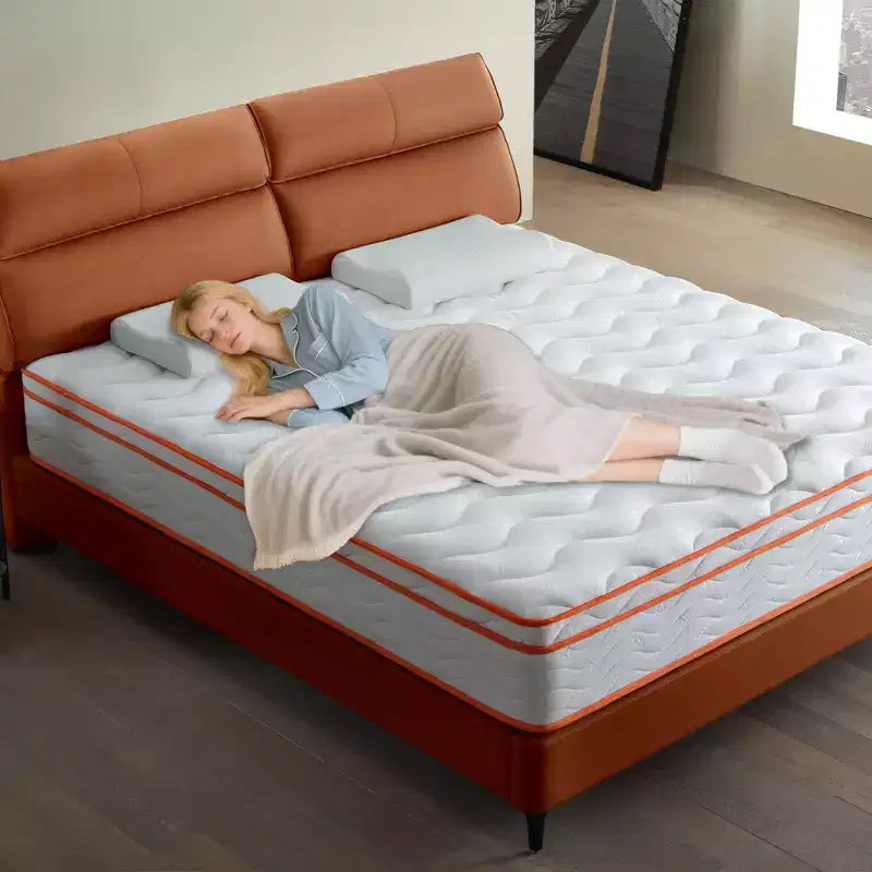 Okak Modern 12Inch Euro Top Individual Hybrid Mattress with Memory Foam for Comfy Sleep,Medium Feel Bed Mattresses