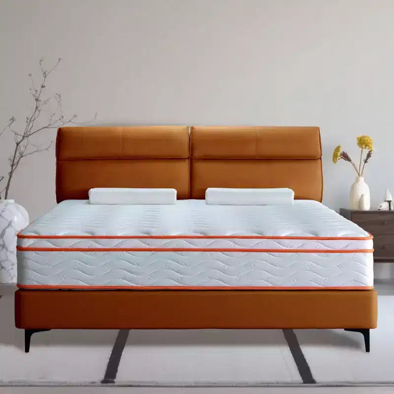Materasso ibrido individuale Okak Modern Euro Top da 12 pollici con memory foam per un sonno confortevole, rigidità media