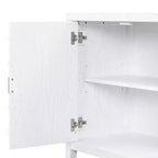 Hostack Madia Retrò con Scanalature Circolari, Maniglie Rotonde in Metallo per Ingresso, Sala da Pranzo e Soggiorno, Bianco