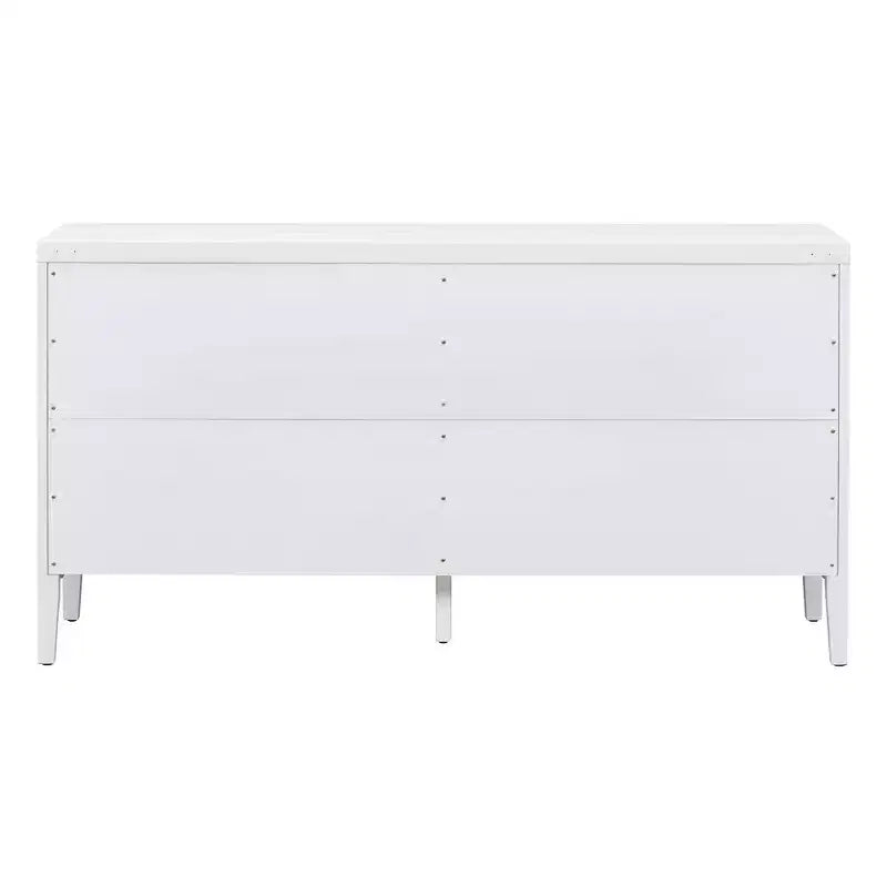 Hostack Madia Retrò con Scanalature Circolari, Maniglie Rotonde in Metallo per Ingresso, Sala da Pranzo e Soggiorno, Bianco