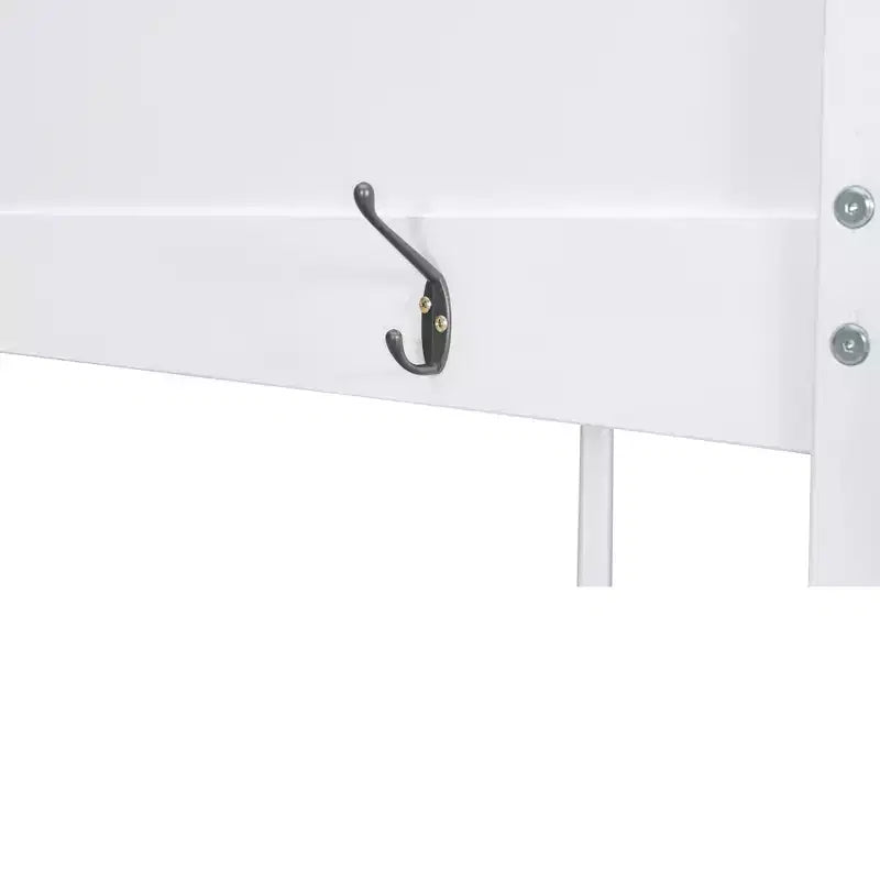 Letto a castello basso Queen su Queen con ripiani, letto a castello in legno con stazione di ricarica USB e luce a LED