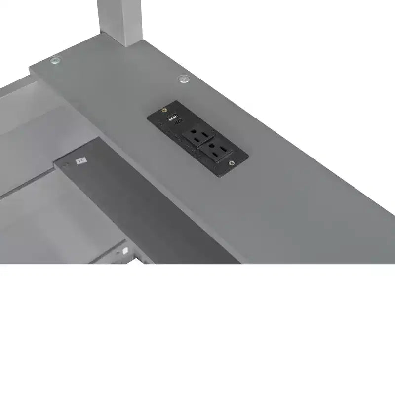 Letto a castello basso Queen su Queen con ripiani, letto a castello in legno con stazione di ricarica USB e luce a LED