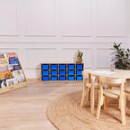 ECR4Kids Streamline - Mobiletto a 15 Scomparti con 15 Contenitori a Cesto, 3x5, Mobili per Bambini