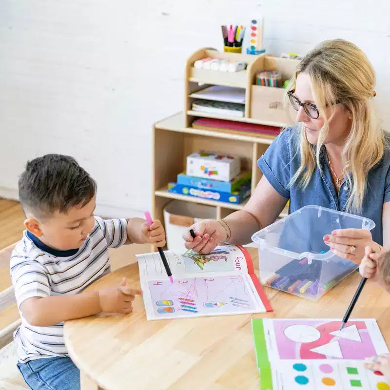 ECR4Kids Streamline - Mobiletto a 15 Scomparti con 15 Contenitori a Cesto, 3x5, Mobili per Bambini