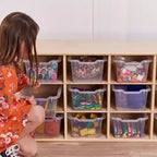 ECR4Kids Streamline - Mobiletto a 15 Scomparti con 15 Contenitori a Cesto, 3x5, Mobili per Bambini