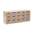 ECR4Kids Streamline - Mobiletto a 15 Scomparti con 15 Contenitori a Cesto, 3x5, Mobili per Bambini