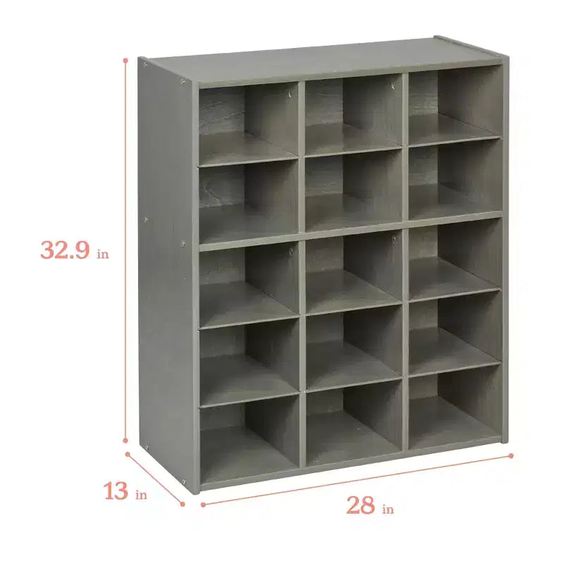 Mobile a 15 Scomparti ECR4Kids Streamline e 15 Contenitori con Apertura Frontale, 5x3, Mobili per Bambini