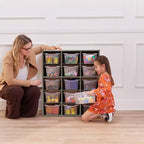 Mobile a 15 Scomparti ECR4Kids Streamline e 15 Contenitori con Apertura Frontale, 5x3, Mobili per Bambini