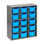 Mobile a 15 Scomparti ECR4Kids Streamline e 15 Contenitori con Apertura Frontale, 5x3, Mobili per Bambini