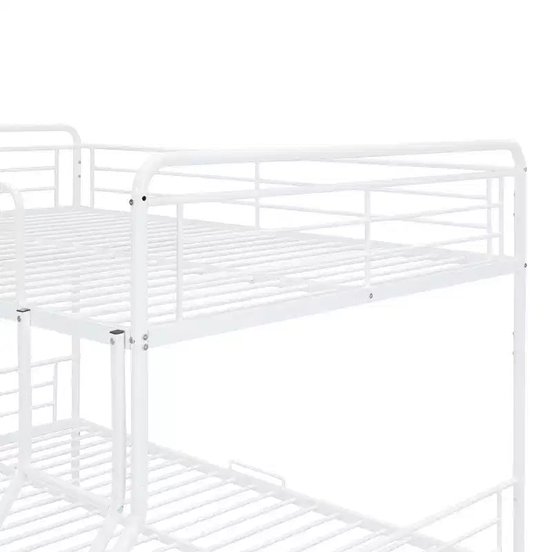 Letto a castello in metallo Full XL sopra Queen con 2 cassetti, telaio letto a castello resistente per bambini, ragazzi e adulti