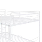 Letto a castello in metallo Full XL sopra Queen con 2 cassetti, telaio letto a castello resistente per bambini, ragazzi e adulti