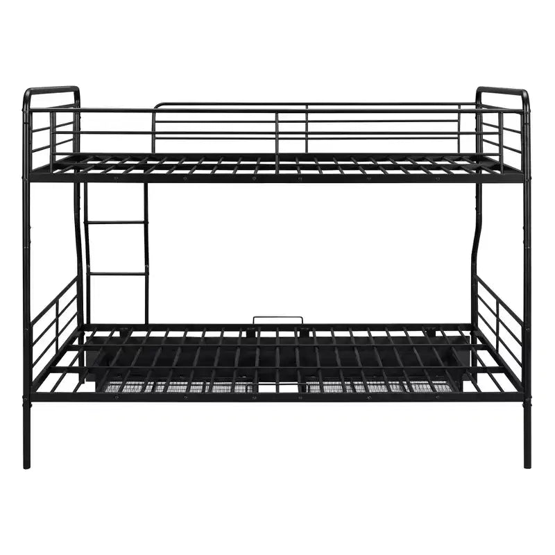 Letto a castello in metallo Full XL sopra Queen con 2 cassetti, telaio letto a castello resistente per bambini, ragazzi e adulti