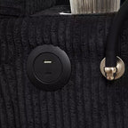 Polibi Divano-chaise longue componibile in velluto a coste con porte USB, portabicchieri, supporto per telefono e contenitore nel bracciolo