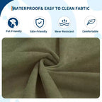 Acekool Poltrona Sacco per Adulti, Divano Singolo in Memory Foam, Tessuto Effetto Scamosciato, Sedia da Pavimento Moderna di Supporto per Soggiorno e Camera da Letto, Verde