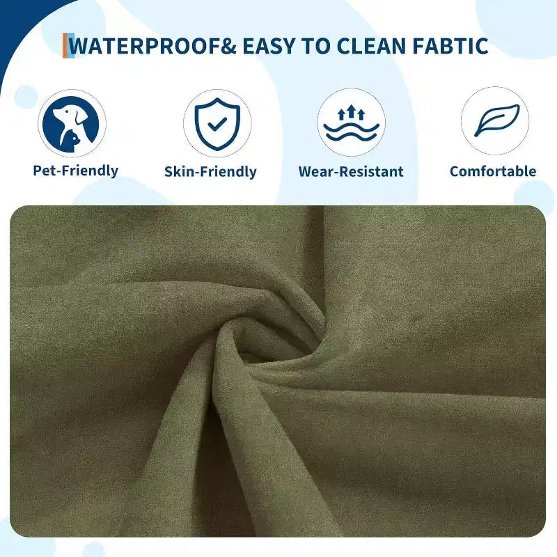 Acekool Poltrona Sacco per Adulti, Divano Singolo in Memory Foam, Tessuto Effetto Scamosciato, Sedia da Pavimento Moderna di Supporto per Soggiorno e Camera da Letto, Verde