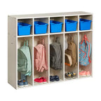 ECR4Kids Streamline Appendiabiti a 5 Scomparti per Bambini e 5 Contenitori Anteriori, Armadietto