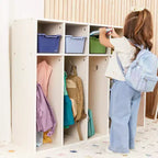 ECR4Kids Streamline Appendiabiti a 5 Scomparti per Bambini e 5 Contenitori Anteriori, Armadietto