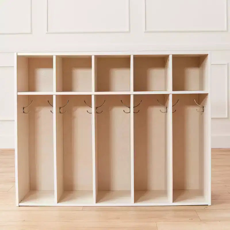 ECR4Kids Streamline Appendiabiti a 5 Scomparti per Bambini e 5 Contenitori Anteriori, Armadietto