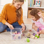 Armadietto a 20 scomparti ECR4Kids Streamline con 20 contenitori frontali a incavo, 4x5, mobili per bambini
