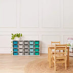 Armadietto a 20 scomparti ECR4Kids Streamline con 20 contenitori frontali a incavo, 4x5, mobili per bambini