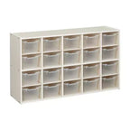 Armadietto a 20 scomparti ECR4Kids Streamline con 20 contenitori frontali a incavo, 4x5, mobili per bambini