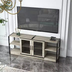 COZONY Mobile TV per Fattoria con Armadietti di Contenimento Mobile da Intrattenimento e Console Multimediale Rustica in Legno per Soggiorno