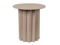Storied Home Pleated Metal Side Table, Beige