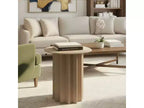 Tavolino Storied Home in metallo plissettato, beige