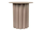 Tavolino Storied Home in metallo plissettato, beige
