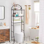 Bathroom Shelf, Over Toilet Storage 3 Tier - Heavy Duty Metal Organizer Racks for Small Spaces Apartments, Space Saving Above Toilet