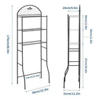 Mensola da bagno, scaffale da bagno sopra il WC a 3 ripiani - Scaffale organizer in metallo resistente per appartamenti di piccole dimensioni, salvaspazio sopra il WC