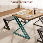 Set da Tavolo da Pranzo con 2 Panche, Tavolo da Pranzo per 4-6 Persone, Tavolo da Colazione con Panche Rivestite in Pelle PU per Piccoli Spazi, Appartamenti