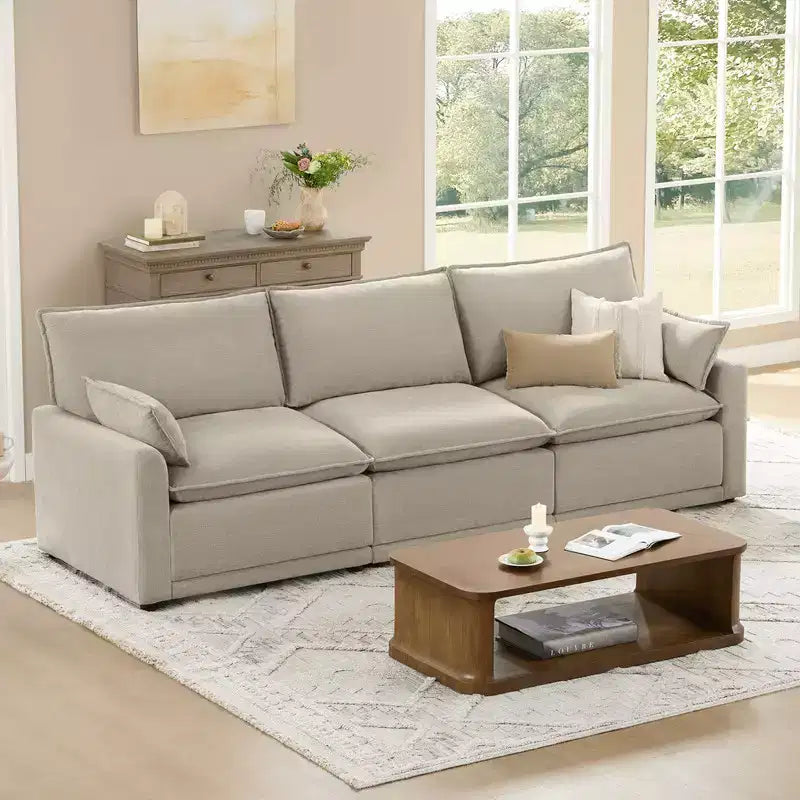 Divano componibile di grandi dimensioni Spruce & Spring per soggiorno, talpa-3 pezzi
