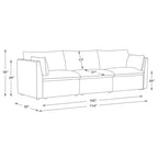 Divano componibile modulare a 3 pezzi Spruce & Spring Cream per soggiorno