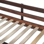 Letto a soppalco alto singolo con scrivania, Struttura letto a soppalco in legno con ripiani portaoggetti