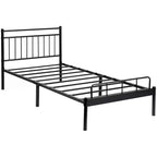 Garden Elements Luna Steel Modern Twin Bed Frame, Black Frame for Twin Size Mattress