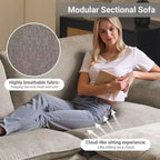 Karl Home | Divano in ciniglia blu da 216 cm con braccioli Pillow Top, cuscino a doppio strato e pouf