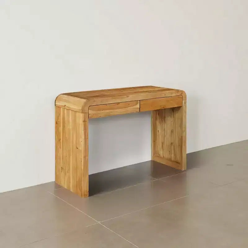 Consolle Royal Hampton | Top da 43 pollici | Realizzata a mano in legno naturale di acacia | Doppio cassetto contenitore