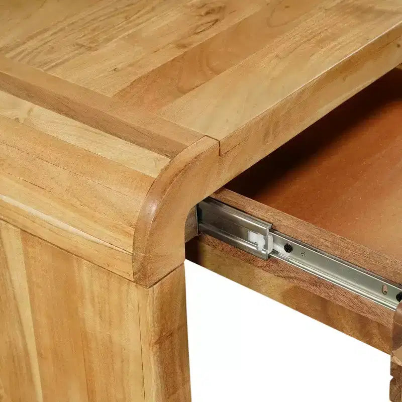 Consolle Royal Hampton | Top da 43 pollici | Realizzata a mano in legno naturale di acacia | Doppio cassetto contenitore