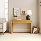 Consolle Royal Hampton | Top da 43 pollici | Realizzata a mano in legno naturale di acacia | Doppio cassetto contenitore
