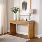 Consolle Royal Hampton | Top da 43 pollici | Realizzata a mano in legno naturale di acacia | Doppio cassetto contenitore
