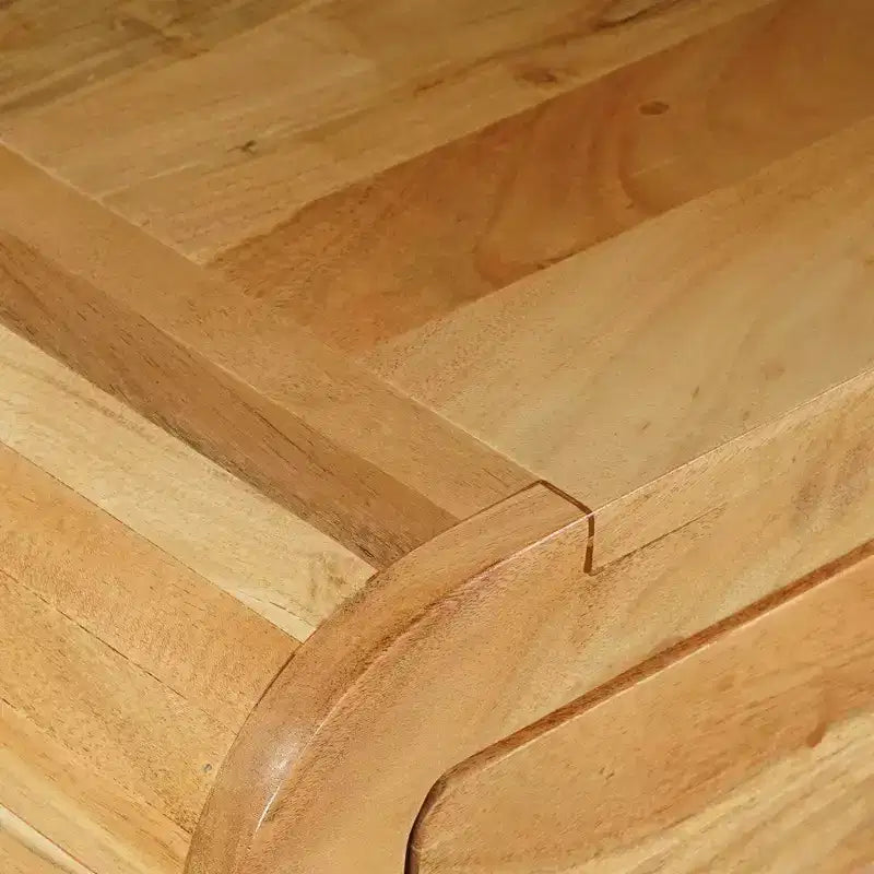 Consolle Royal Hampton | Top da 43 pollici | Realizzata a mano in legno naturale di acacia | Doppio cassetto contenitore