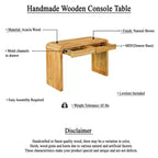Consolle Royal Hampton | Top da 43 pollici | Realizzata a mano in legno naturale di acacia | Doppio cassetto contenitore