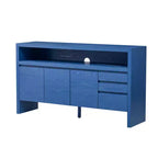 Madia Buffet Luxystar Modern 60 con Ripiano Aperto e Cassetti, Blu Navy